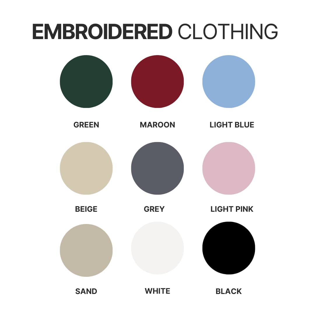 Embroidered clothing color chart - Beetlejuice Beetlejuice Merch