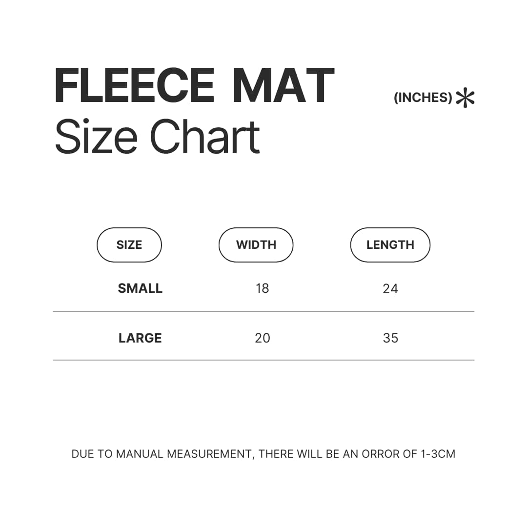 Fleece Mat Size Chart - Beetlejuice Beetlejuice Merch