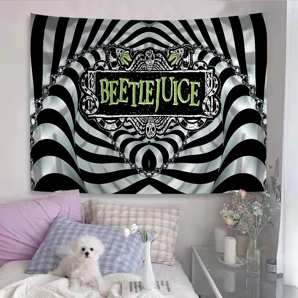 Beetlejuice Spooky Cartoon Tapestry