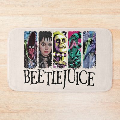 Beetlejuice Spooky Stripes Bath Mat