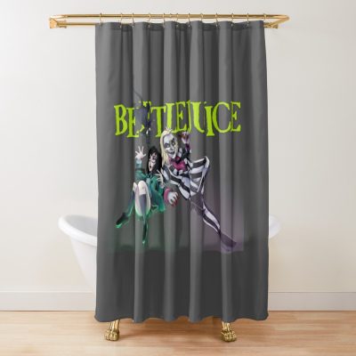 Beetlejuice and Lydia Deetz Shower Curtain